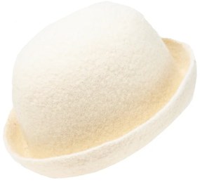 Klobúk do sauny z ovčej vlny Lahtiset, prírodná biela