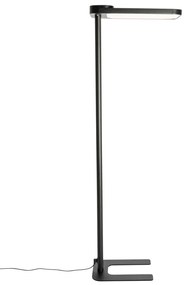 Denná stojaca lampa čierna štvorcová vrátane LED a stmievača - Guzo