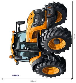PIPPER. Textilná nálepka na stenu "Traktor"