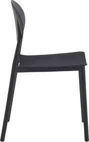 Čierna plastová jedálenská stolička Naomi - 41*42*81 cm