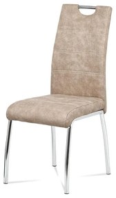 Autronic -  Jedálenská stolička HC-486 CRM3, krémová látka COWBOY v dekore vintage kože