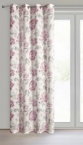 ZÁVES NA KRÚŽKOCH DAVENA 140X250 CM KVETY