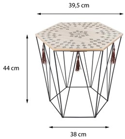Odkládací stolek Kumi Etnik černý