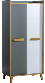 Skriňa W1 Werso Riviera/Biely/Antracyt