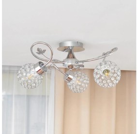 Prisadený luster SOPHIA 3xE27/15W/230V lesklý chróm/číra