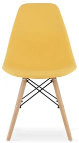 Set jedálenských stoličiek OSAKA horčicové (hnedé nohy) 4ks