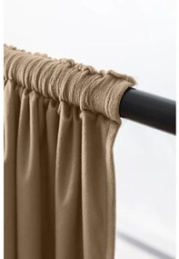 Svetlohnedý zatemňovací záves VELVET 140x250 cm Zavesenie: Kovové krúžky