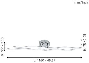 Eglo 31996 - LED stropné svietidlo RONCADE LED/40W/230V