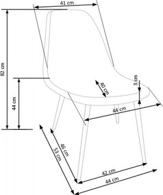 Jedálenská stolička MESSAGE - viacfarebná / dub medový