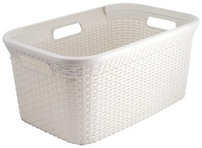 Biely kôš na bielizeň Curver Style Basket, 45 l