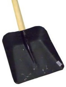 Lopata rovná oceľová veľká š.35 cm s násadou