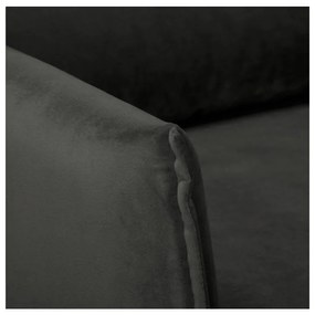 Tmavosivé zamatové kreslo Juli – Ropez