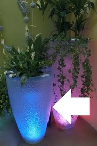 Priehľadný oválny farebný svietiaci kvetináč 90cm