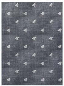 Koberec HEARTS Jeans - sivý