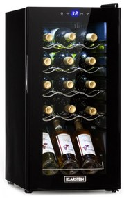 Klarstein Shiraz 15 Slim Uno, vinotéka, 44 l, 135 W, 5–18°C, dotykové ovládanie, čierna