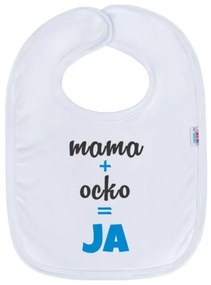 NEW BABY Detský podbradník New Baby máma+táta=JÁ modrý