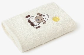 Goldea detský froté uterák - ovečka na smotanovej 30 x 50 cm