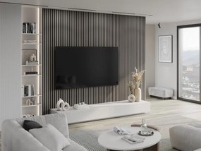 Mexen Lam-F, akustické stenové lamely 275 × 30 cm, plstený podklad 8 mm, technická dyha, dub oceľový, S105-275307-3015-006