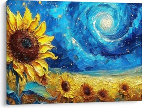 Obraz - Maľba slnečníc (70x50 cm)