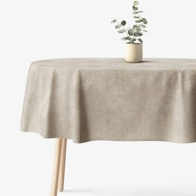Goldea oválny obrus malaga - kávový režný 140 x 280 cm