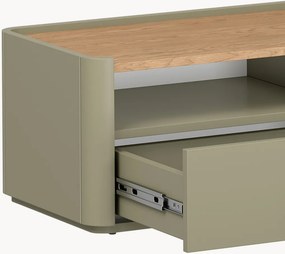 RTV skrinka Amilio 200 cm so zásuvkami - eukalyptus / dub baltic dune / úchyty dub prírodný