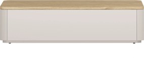Konferenčný stolík Amilio 100 cm so zásuvkami - kašmírová / olejovaný dub