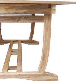 Doppler TECTONA - drevený rozkladací teakový stôl 180/240x100 cm - 2. KVALITA (N258)