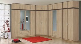 Šatníková skriňa Case, 136 cm, dub sonoma