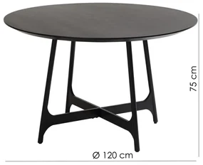 OOID OKRÚHLY JEDÁLENSKÝ STÔL, Ø 120 CM walnut
