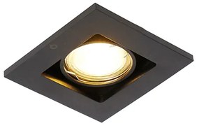 Inteligentné zapustené bodové svietidlo čierne vrátane WiFi GU10 nastaviteľné - Qure