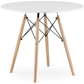 Dekorstudio Okrúhly jedálenský stôl 90cm - biely