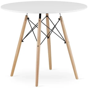 Dekorstudio Okrúhly jedálenský stôl 90cm - biely