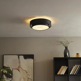 Moderné stropné svietidlo čierne 50cm 3-svetlé - Drum Duo