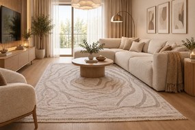 Koberec Benita 097 GREEN/CREAM rozmery koberec: 133x190 cm