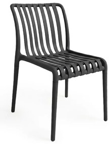 Plastová stolička TREGO, antracitová