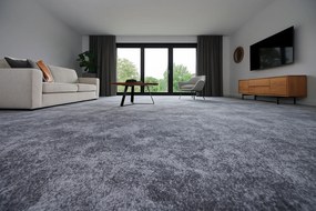 Spoltex, Metrážny koberec Milano 95 šedý, na mieru, šíře 4m, šedá, filc, detská izba