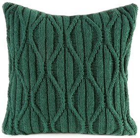 VIANOČNÁ DEKORAČNÁ OBLIEČKA NA VANKÚŠ SWEATER 45X45 CM ZELENÁ