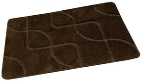 Kúpeľňový koberček Ivona hnedý, línie