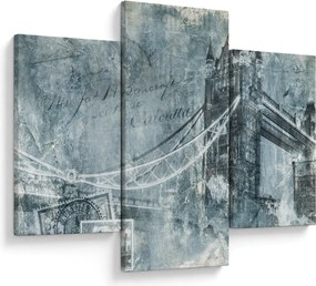 Obraz - Tower Bridge v chladných tónoch (90x60 cm)