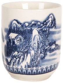Porcelánový kalíšok na čaj s motívom hôr - ∅ 6 * 8 cm / 0,1l