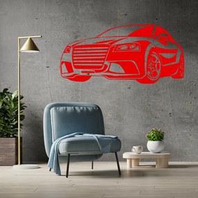 Veselá Stena Samolepka Auto Audi Farba: červená, Veľkosť: 100 x 50 cm