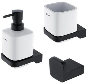 NIMCO MAC set-31K-T-90 -Dávkovač mydla, stojan na kefky a nástenný háčik MAYA