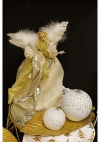 Vianočná dekorácia 41 cm anjel zlatá