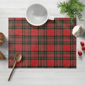 Biante Vianočné dekoračné prestieranie na stôl PML-078 Červeno-zelené káro 35x45 cm