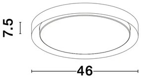 LED stropné svietidlo Troy 46 biele