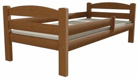 Detská posteľ z MASÍVU 200x90cm SO ŠUPLIKMI - DP005 - morenie dub