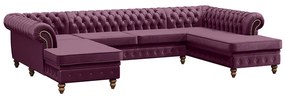 PROXIMA.store - Luxusná sedačka CHESTERFIELD LONG U FARBA NÔH: čierna, DRUH LÁTKY: TORRE - 10, FARBA OZDOBNÝCH ŠPENDLÍKOV: staré zlato