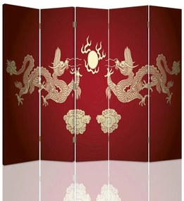 Gario Paraván Red Dragons Rozmery: 180 x 170 cm, Prevedenie: Klasický paraván