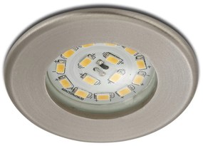 Efektívne zapustené LED svetlo Nikas IP44 nikel