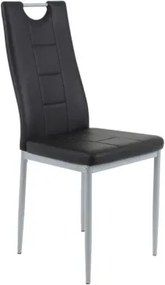 Jedálenská stolička Kim, čierna ekokoža%